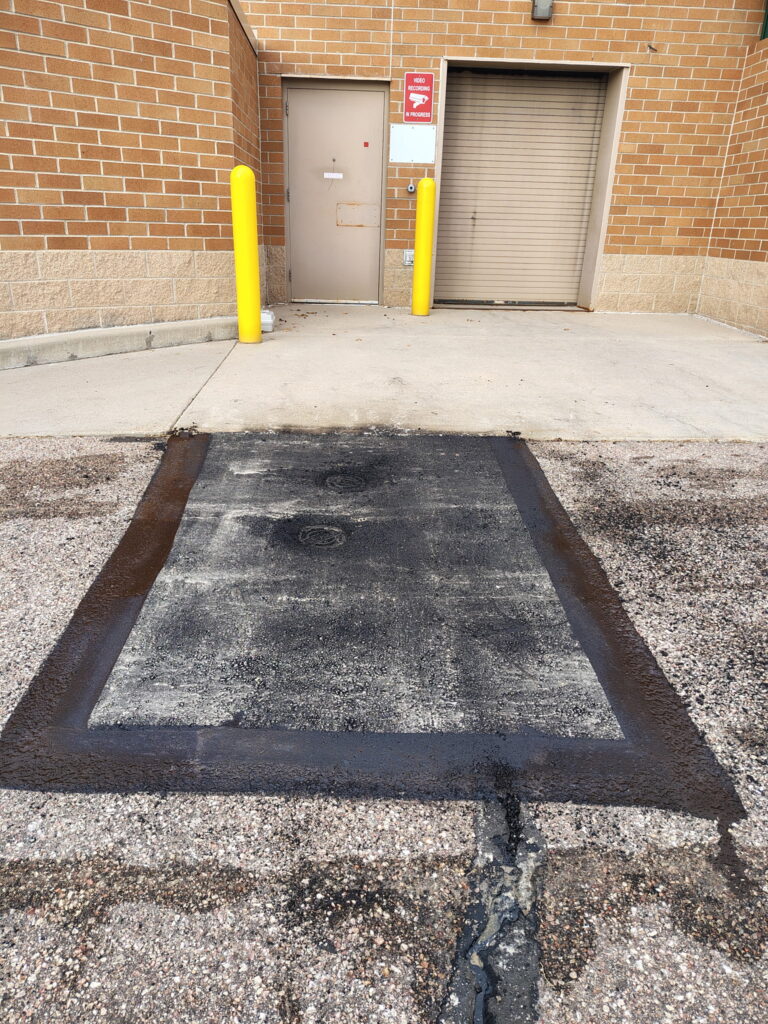 Infrared Heat Patch in Parking Lot